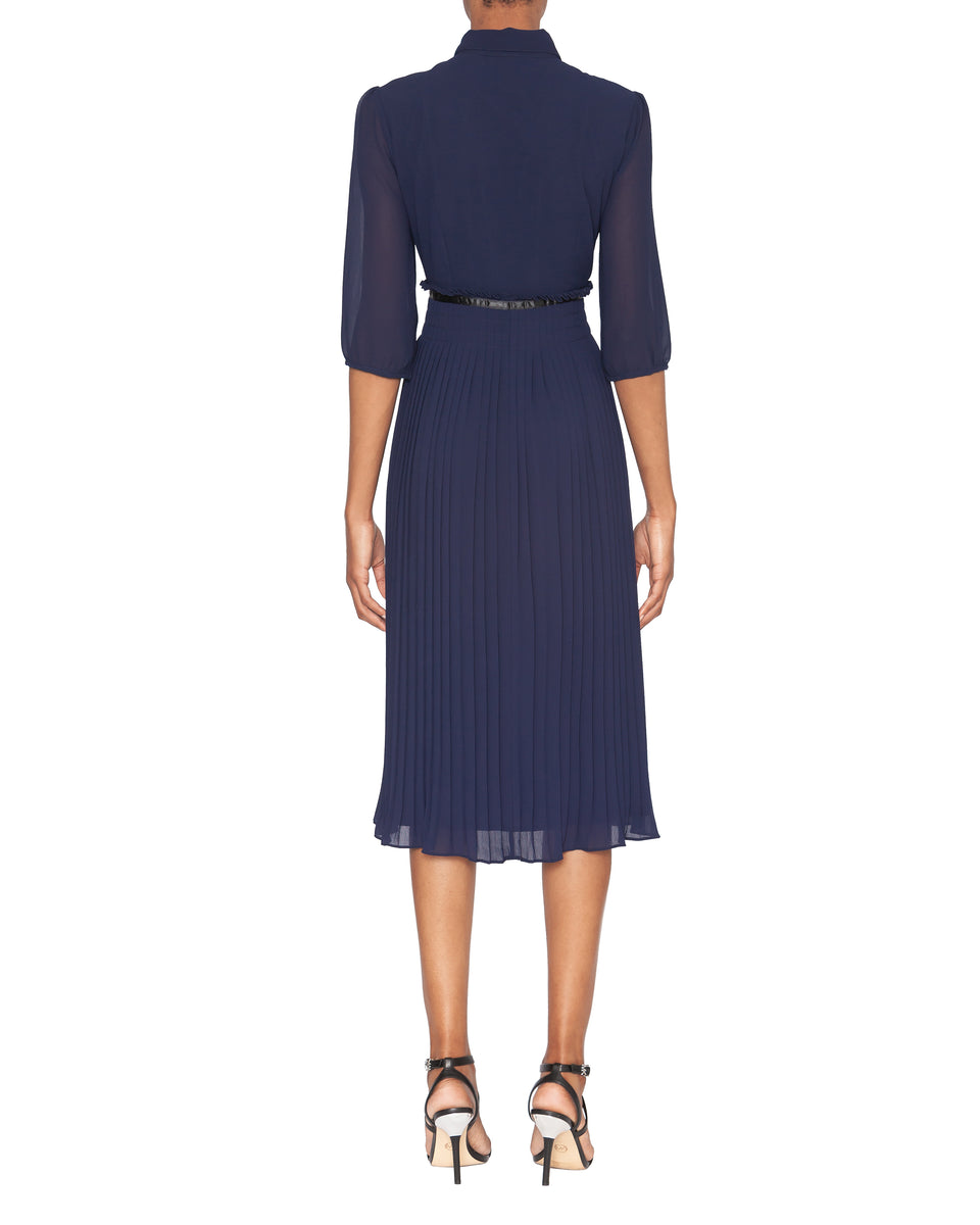 【新品】Pleated Open Shirt Dress sky S-1113NRS_NAVY_BACK_1200x1200.