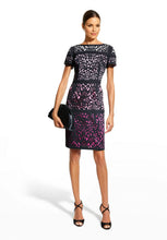 Load image into Gallery viewer, Colorblock Laser Cut Dress in Pink