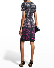 Load image into Gallery viewer, Colorblock Laser Cut Dress in Pink