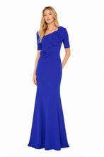 Load image into Gallery viewer, WHITE TIE by Shani - Crepe Gown with Floral Detail