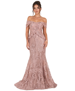 Buy Online Off the Shoulder Embroidered Gown for Women