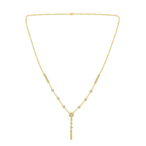14K Gold & 1/2 carat TCW Lab-Grown Diamond Drop Necklace