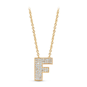 14K Gold Lab Grown Diamond Initial Necklace