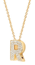 Load image into Gallery viewer, 14K Gold Lab Grown Diamond Initial Necklace