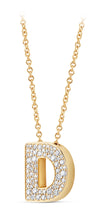 Load image into Gallery viewer, 14K Gold Lab Grown Diamond Initial Necklace