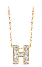 Load image into Gallery viewer, 14K Gold Lab Grown Diamond Initial Necklace