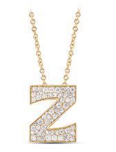 Load image into Gallery viewer, 14K Gold Lab Grown Diamond Initial Necklace