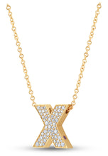 Load image into Gallery viewer, 14K Gold Lab Grown Diamond Initial Necklace