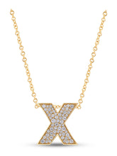 Load image into Gallery viewer, 14K Gold Lab Grown Diamond Initial Necklace