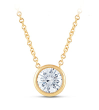 Load image into Gallery viewer, 14K Gold &amp; 2.03 TCW Lab-Grown Diamond Solitaire Necklace