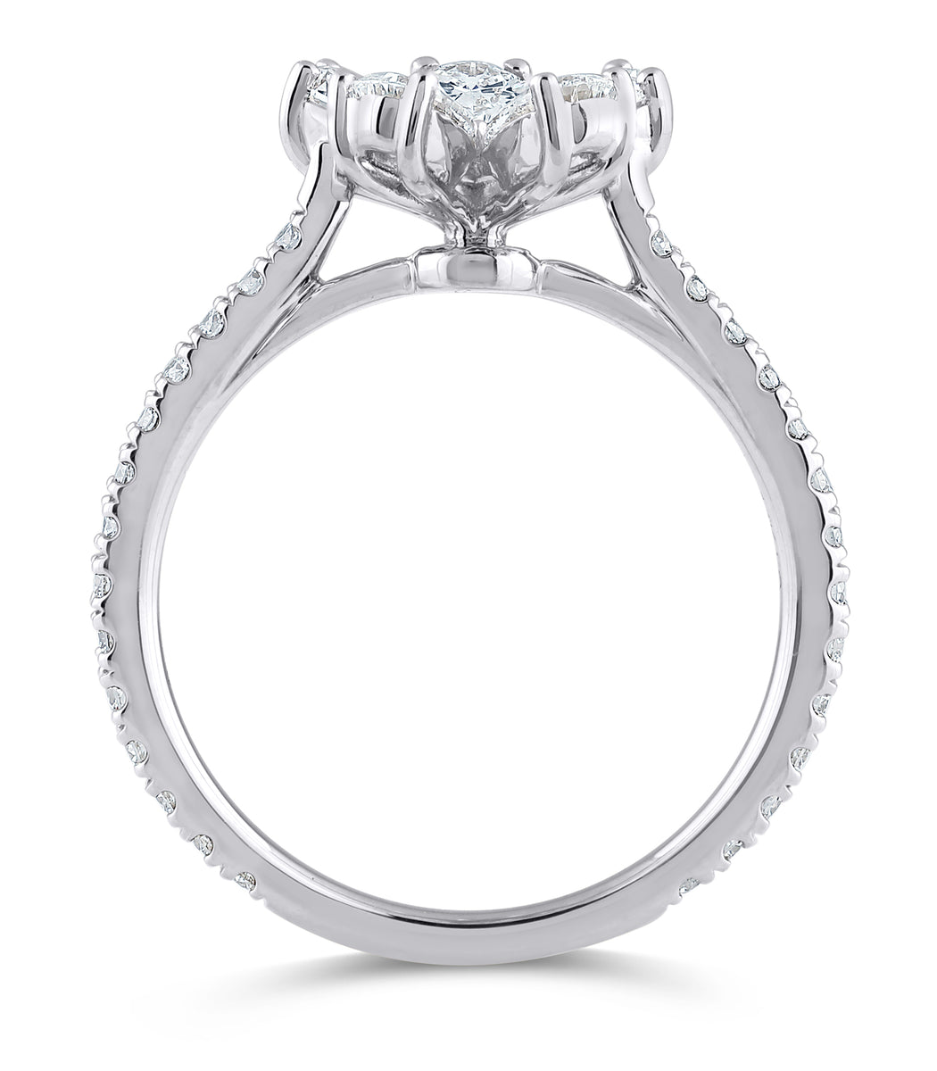 Shano Rind Buy Online 14K Gold & 1.35 TCW Lab-Grown Diamond Flower Ring for Women ...
