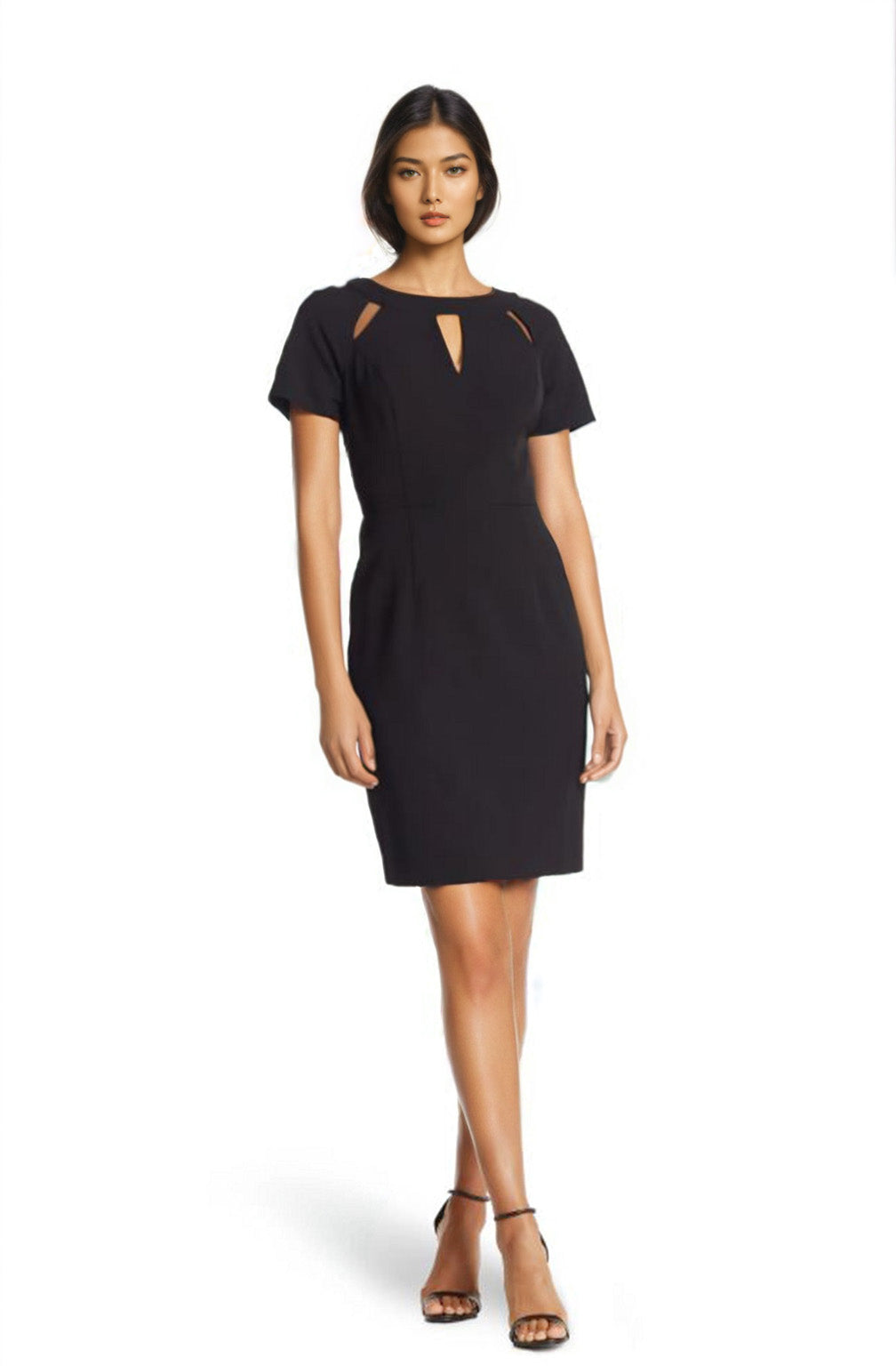 FOCUS by Shani — Keyhole Dress in Black