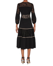 Load image into Gallery viewer, FOCUS by Shani — V-Neck Woven Shirt Dress with Lace Insets