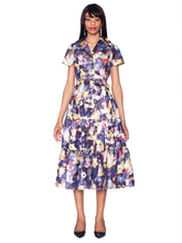 Load image into Gallery viewer, White Tie by Shani - Fit and Flare Printed Midi Dress