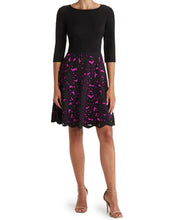 Load image into Gallery viewer, FOCUS BY SHANI - Ponte Laser Cut Dress - Fuchsia