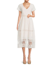 Load image into Gallery viewer, FOCUS by SHANI - Eyelet Embroidered Midi Dress
