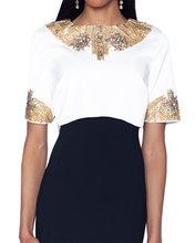 Load image into Gallery viewer, Beaded Popover Column Gown