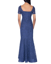 Load image into Gallery viewer, V-Neck Lace Gown with All Over Crystals