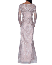 Load image into Gallery viewer, V-Neck Beaded Fit and Flare Gown