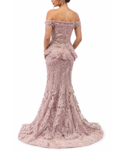 Load image into Gallery viewer, Off the Shoulder Embroidered Gown