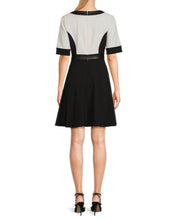 Load image into Gallery viewer, FOCUS by SHANI - Colorblock Fit &amp; Flare Dress