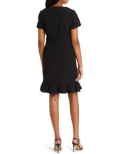 Load image into Gallery viewer, Crepe Dress with Flounce Hem - Black
