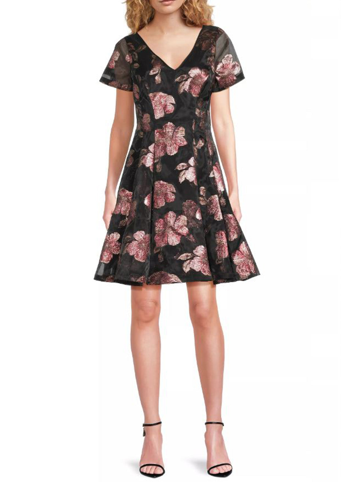 Shani Collection Floral Jacquard Organza Fit & Flare Dress Size 12 Shani Collection Floral Jacquard Organza Fit & Flare Dress Size 12