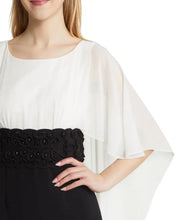 Load image into Gallery viewer, Chiffon Cape Dress with Soutache Waist