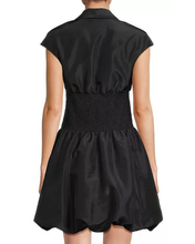Load image into Gallery viewer, Cap-Sleeves Bubble Dress in Black