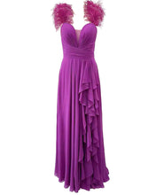Load image into Gallery viewer, PREORDER - Georgette Gown with Feather Straps
