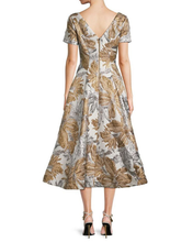 Load image into Gallery viewer, Midi Jacquard Fit and Flare Dress