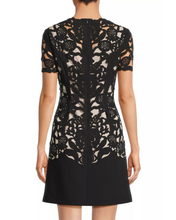 Load image into Gallery viewer, Laser Cutting Floral Crepe Sheath Dress