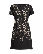 Load image into Gallery viewer, Laser Cutting Floral Crepe Sheath Dress