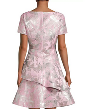 Load image into Gallery viewer, Tiered Jacquard Dress in Dusty Pink