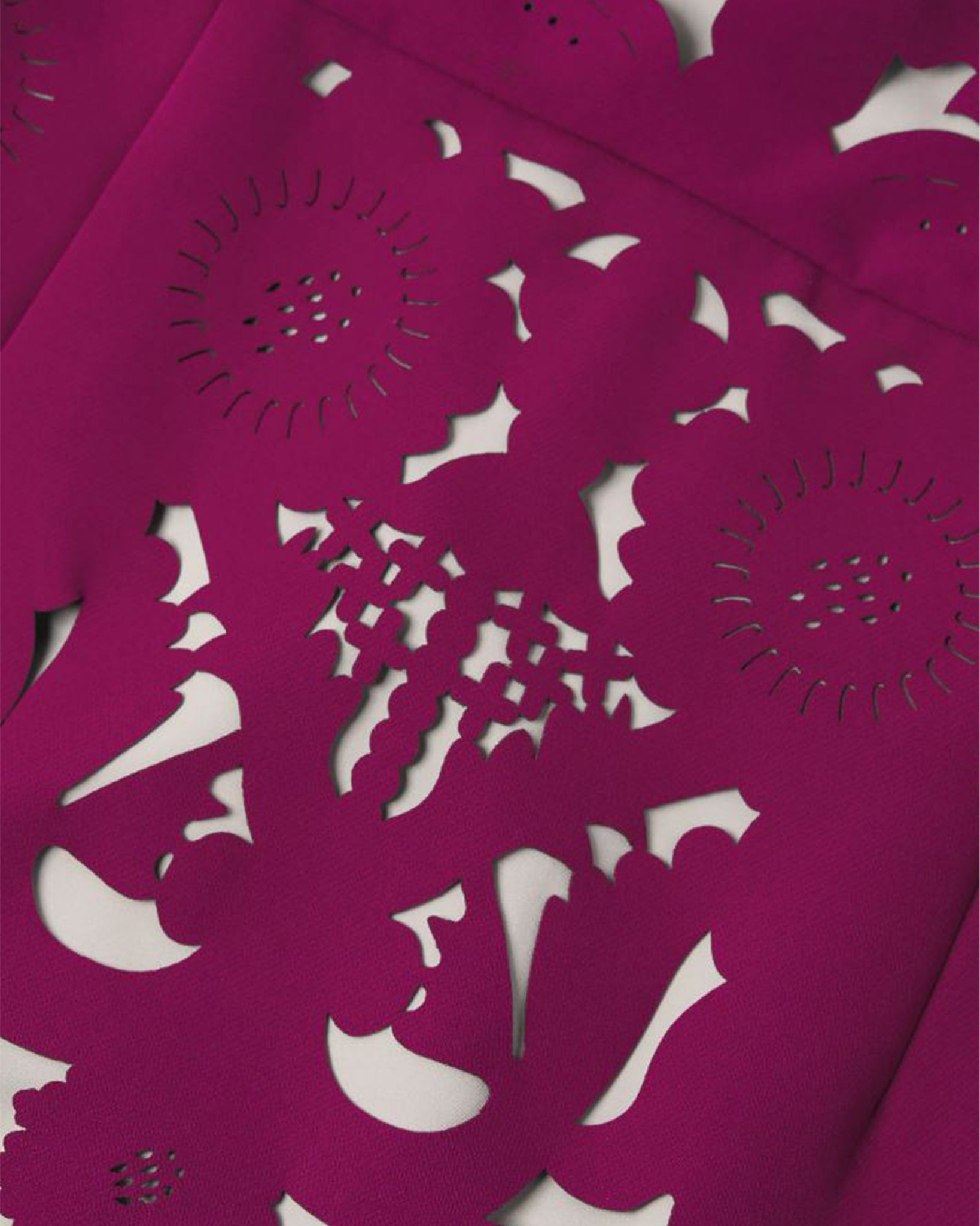 Buy Online Floral Crepe Laser-Cut Midi Dress for Women