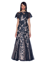 Load image into Gallery viewer, PREORDER - 3D Floral Fit and Flare Gown