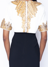 Load image into Gallery viewer, PREORDER - Beaded Popover Column Gown