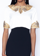 Load image into Gallery viewer, PREORDER - Beaded Popover Column Gown