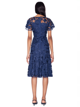 Load image into Gallery viewer, White Tie by Shani - Midi Embroidered Dress with Flounce
