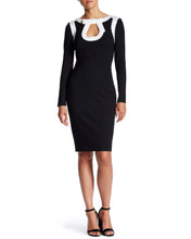 Load image into Gallery viewer, FOCUS by SHANI - Two Tone Bow Sheath Dress