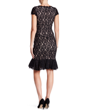 Load image into Gallery viewer, FOCUS by SHANI - V-Neck Lace Dress with Flounce