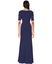 Load image into Gallery viewer, White Tie by Shani - V-Neck Laser Cut Gown