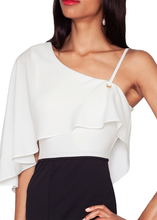 Load image into Gallery viewer, White Tie by Shani - One Shoulder Colorblock Jumpsuit
