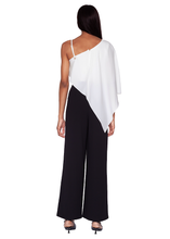 Load image into Gallery viewer, White Tie by Shani - One Shoulder Colorblock Jumpsuit
