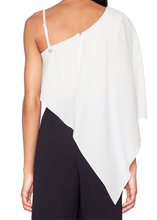 Load image into Gallery viewer, White Tie by Shani - One Shoulder Colorblock Jumpsuit
