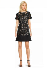 Load image into Gallery viewer, Laser Cutting Floral Crepe Sheath Dress