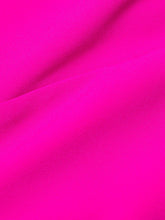 Load image into Gallery viewer, Asymmetric Crepe Dress with Floral Detail in Hot Pink