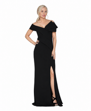 Load image into Gallery viewer, PREORDER - Focus by Shani - Off The Shoulder Gown with Side Slit