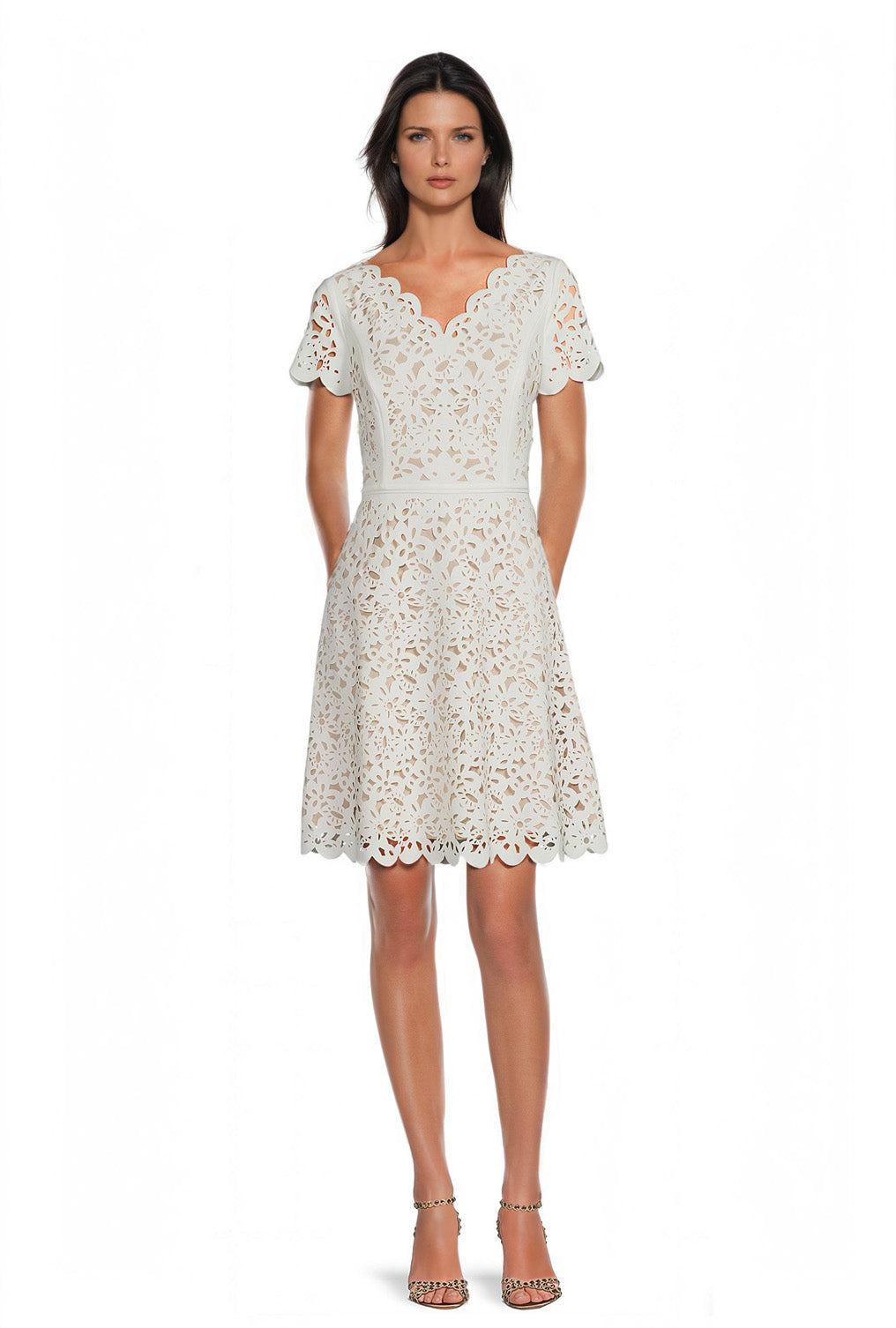 ivory fit and flare dress Ivory Fit and Flare Short Dress K24050