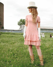 Load image into Gallery viewer, Double Ruffle Lace Dress in Dusty Pink